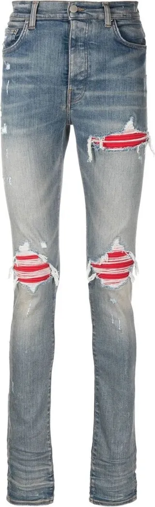 Distressed Skinny-Cut Jeans