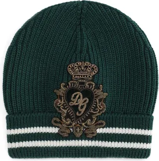 Appliqué Virgin Wool Beanie
