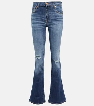 High-rise bootcut jeans