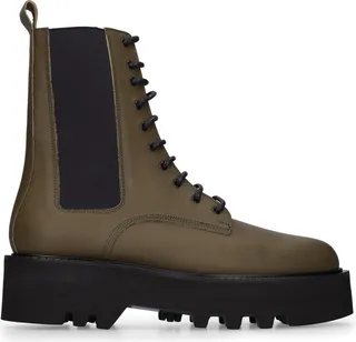 55mm Pesaro leather combat boots