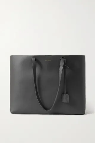 SAINT LAURENT - Leather Tote - Gray