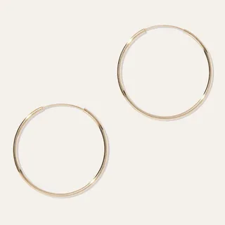 14k Gold Everyday 14mm Hoops