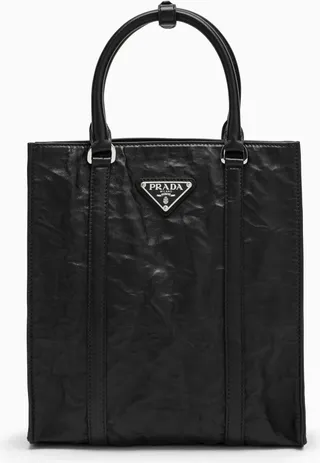 Black Bag In Antique Nappa Leather