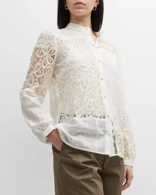 Carmen Patchwork Button-Down Shirt
