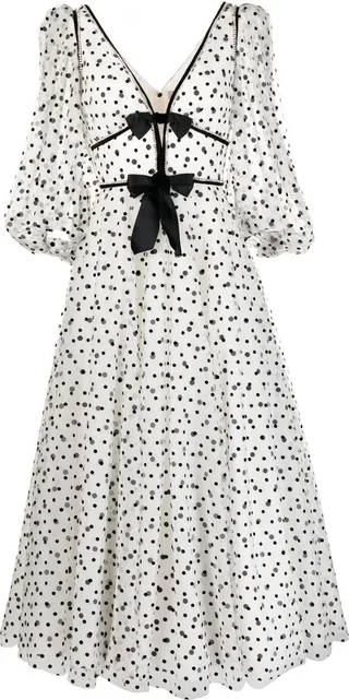 Purdy bow-detailed midi dress