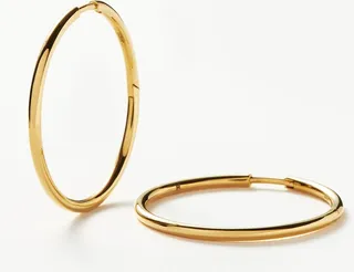 Classic Medium Hoop Earrings | 18ct Gold Plated Vermeil