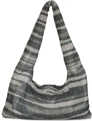 Kara Armpit Embellished Mesh Tote Bag