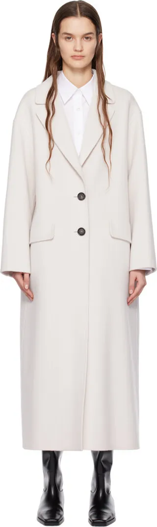S Max Mara White Caterina Coat