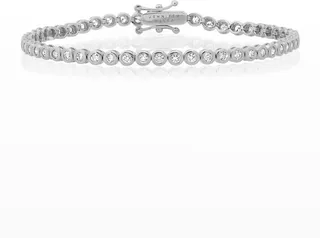 White Gold Mini Diamond Bezel Tennis Bracelet