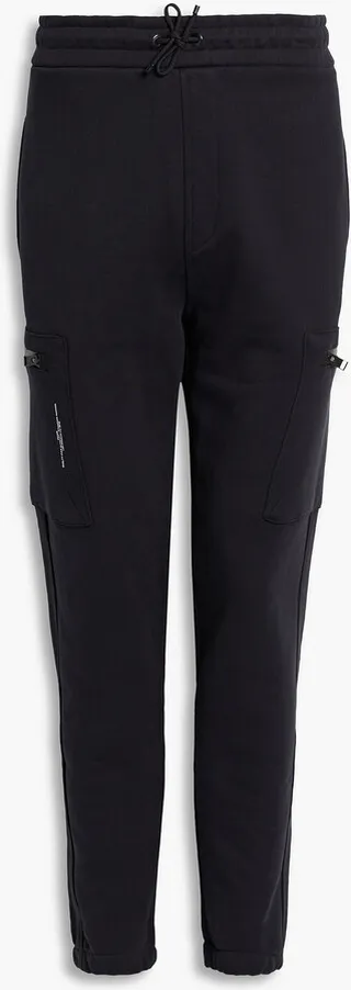 Printed French cotton-terry sweatpants