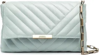 Chevron-quilted shoulder bag