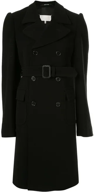 Double Breasted Belted Coat