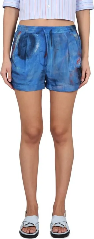 Marni Buchi Printed Drawstring Shorts