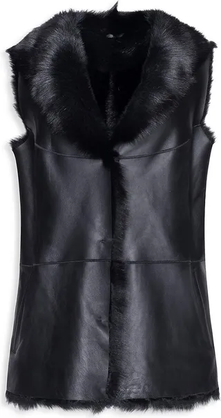 Toscana Suede Shearling Vest