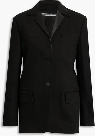 Boxy cotton-twill blazer