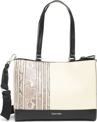 Maddi Safari Snake-Embossed Tote Bag