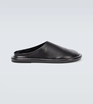 Bumper-Tube leather slippers