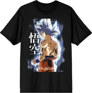 Dragonball Z Super Ultra Instinct Men’s Black Graphic Crew Neck Tee-3XL