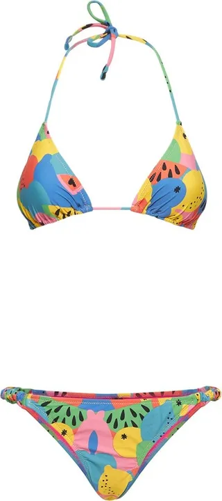 Scrunchie printed triangle bikini