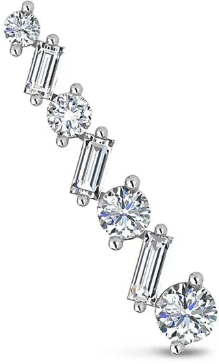 18kt white gold Ana diamond ear cuff