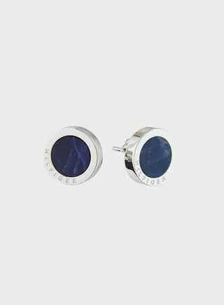 Stainless Steel & Blue Sodalite Stone Earrings