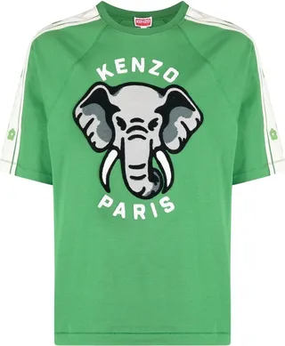 Elephant motif T-shirt