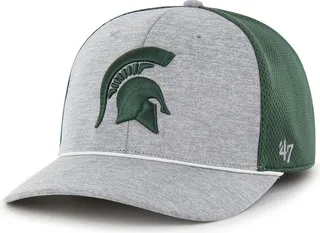 Men's '47 Brand Gray and Green Michigan State Spartans Harbinger Trophy Flex Hat