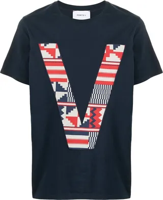 V logo T-shirt