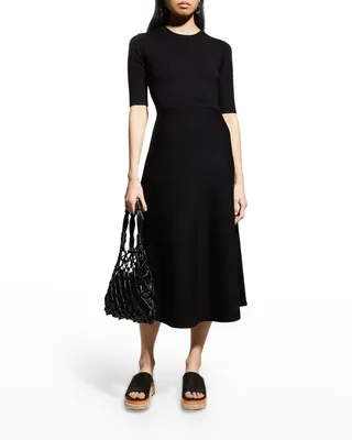 Seymore Cashmere Rib Midi Dress