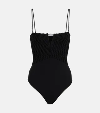 Pleated plisse bodysuit