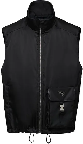 Triangle-Logo High-Neck Vest
