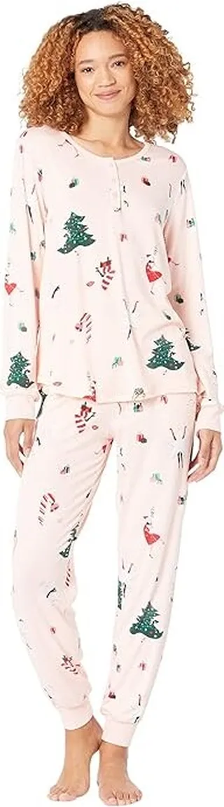 Kate Spade New York Brushed Jersey Joggers PJ Set (Costume Party) Women's Pajama Sets