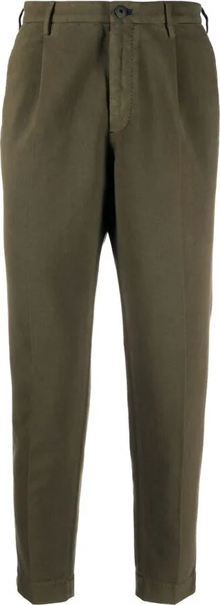 Tapered-Leg Tailored Trousers