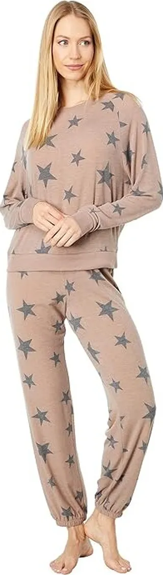 Honeydew Intimates Star Seeker Brushed Jersey Lounge Set (Desert Stars) Women's Pajama Sets
