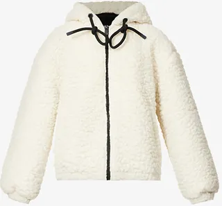 Womens Edelweiss Malik Brand-embroidered Faux-fur Jacket