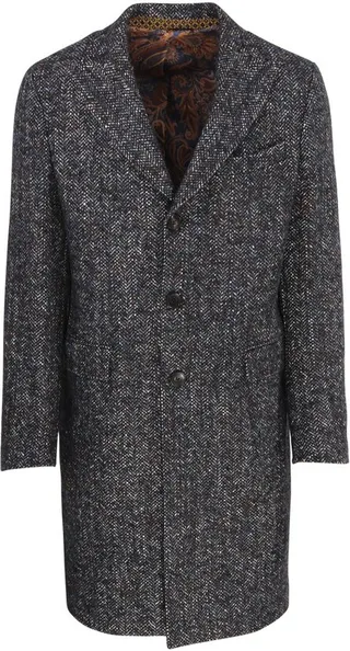 Etro Herringbone Buttoned Coat