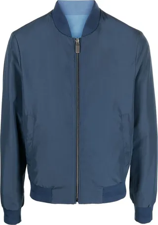 Two-Tone Panel Bomber Jacket