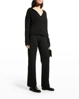 Oversized Cashmere V-Neck Sweater