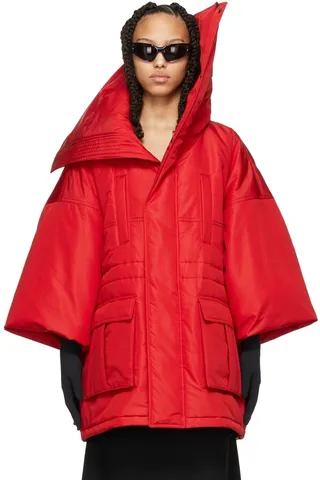 Balenciaga Red CB Parka