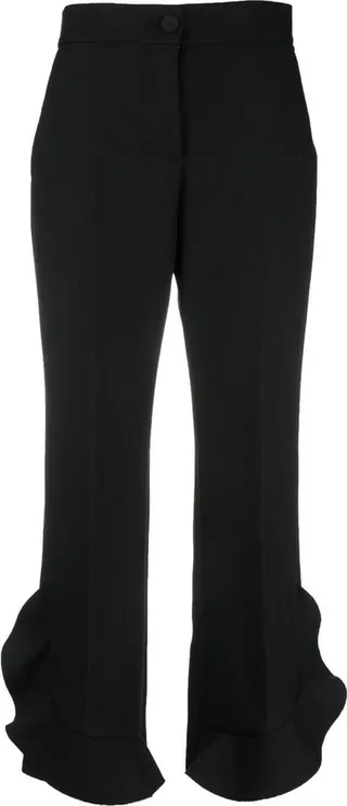 Ruffled Cropped Trousers