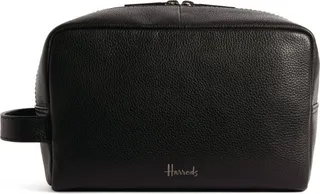 Harrods Leather Wembley Wash Bag