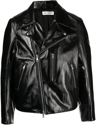 High-Shine Biker Jacket