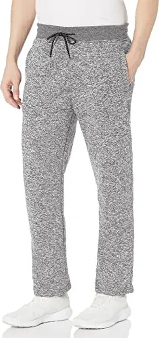 WT02 Men's Open Bottom Active Basic Fleece Jogger Sweatpants