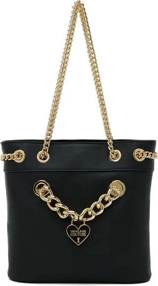 Versace Jeans Couture Black Faux-Leather Bag
