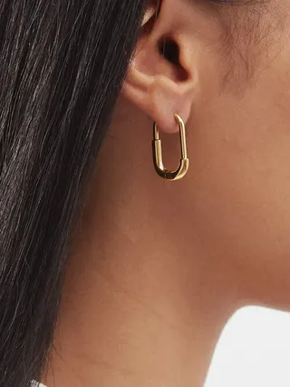 Staple Large 14kt Gold-vermeil Hoop Earrings
