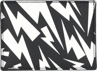 Neil Barrett Logo-Embossed Thunderbolt-Print Cardholder