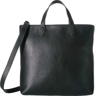 Madewell The Zip-Top Transport Crossbody (True Black) Handbags