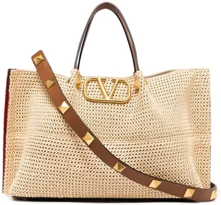 Summer woven tote bag