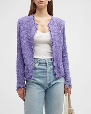 Shavani Open-Front Boucle Jacket