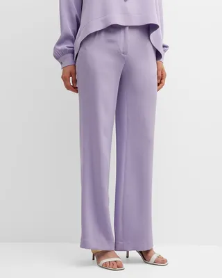 Powdered Violet Wide-Leg Pants